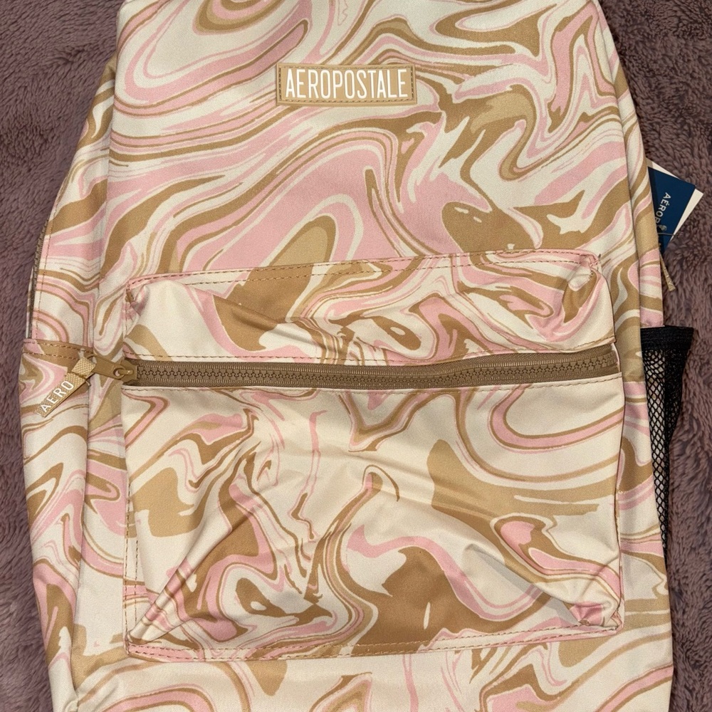 Aeropostale Pink and Tan Swirl Backpack